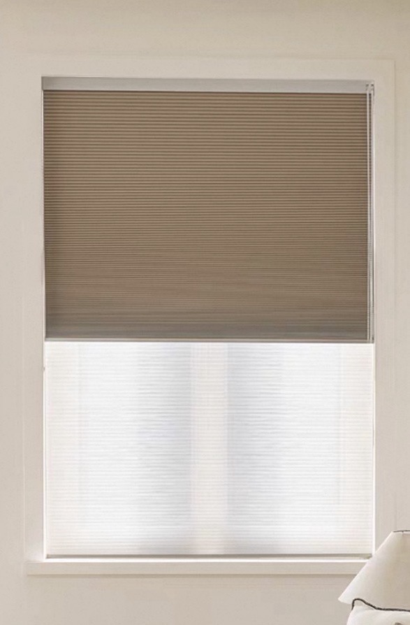 Day and night honeycomb blinds
